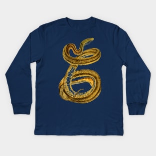 serpent,cobra,reptile,viper,venom,lizard,rattlesnake,king cobra,dragon,hydra,poison,venomous,plumber's snake,pythonidae,pythons,auger,python,squamata,serpentine,worm,big,ophidian,rattlesnakes,medusa,snakebite Kids Long Sleeve T-Shirt